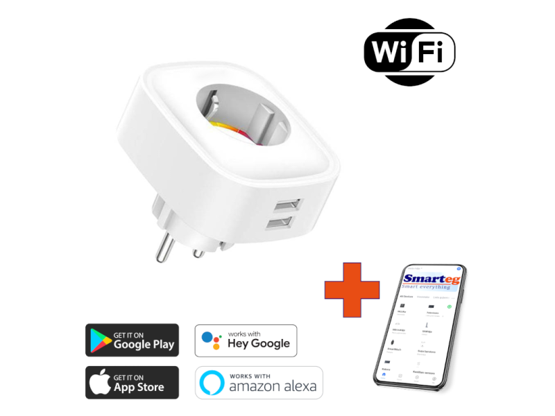 Viedais spraudnis 2xUSB Wi-Fi