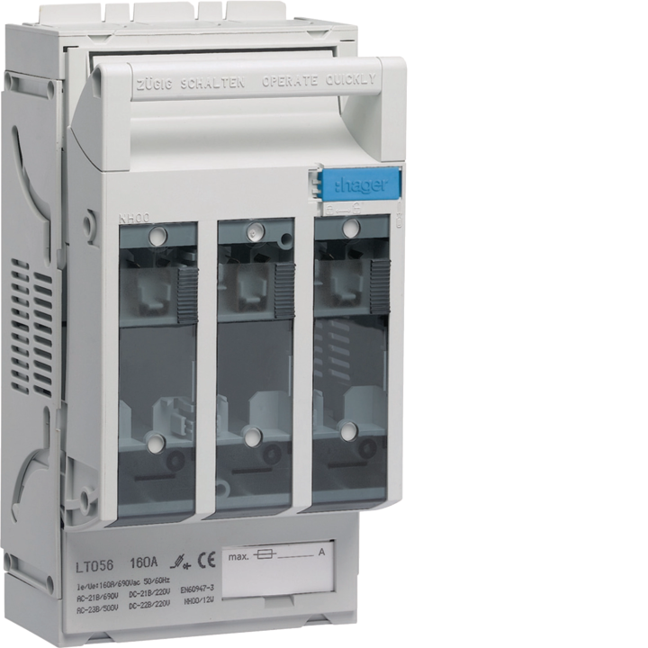 Hager LT053 Fuse Switch-Disconnector NH00 40mm M8
