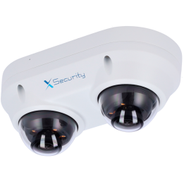 X-SECURITY XS-IPD850A-4P-DUAL 4MP kahe objektiiviga IP67 kuppelkaamera koos Wi-Fi, PoE, IR 30m, sisseehitatud mikrofoniga
