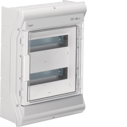 Hager VE212PN Vector Surface-Mount Enclosure, IP65, 2x12M