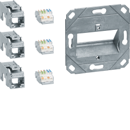 Hager GMKSRJ45C6A3 liitäntämoduuli 3x RJ45 Cat.6a