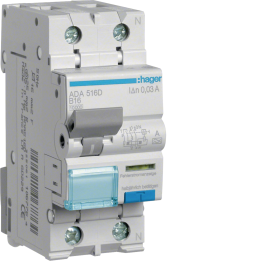 Защитное устройство Hager ADA516D RCBO 1P+N 10kA B-16A 30mA Type A