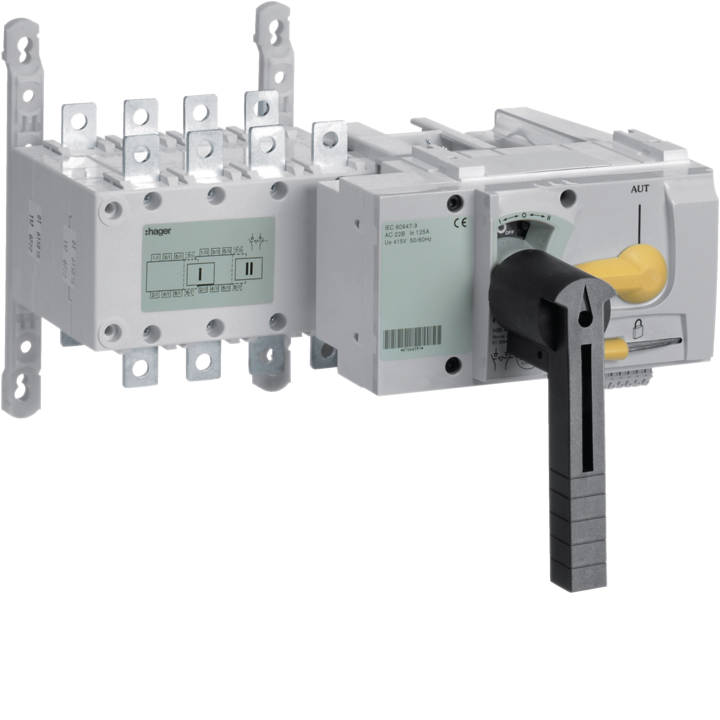 Моторизованный переключатель Hager HIB412M, 4P, 125А