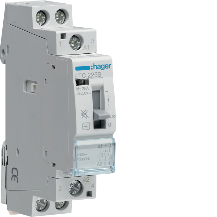 Hager ETC225S Humfree N&D Contactor 25A 2NO 230V
