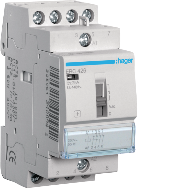 Hager ERC426 Override Contactor 25A 4NC 230V
