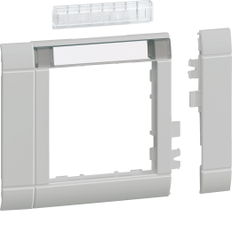 Hager GR0802A7035 Frontplate 55 Module Light Grey 80mm
