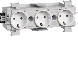 Hager GS30019016 Socket-outlet 3-gang Smart Wall Socket White