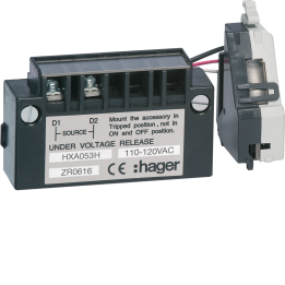 Hager HXA053H UVR Voltage Relay 110-120V AC