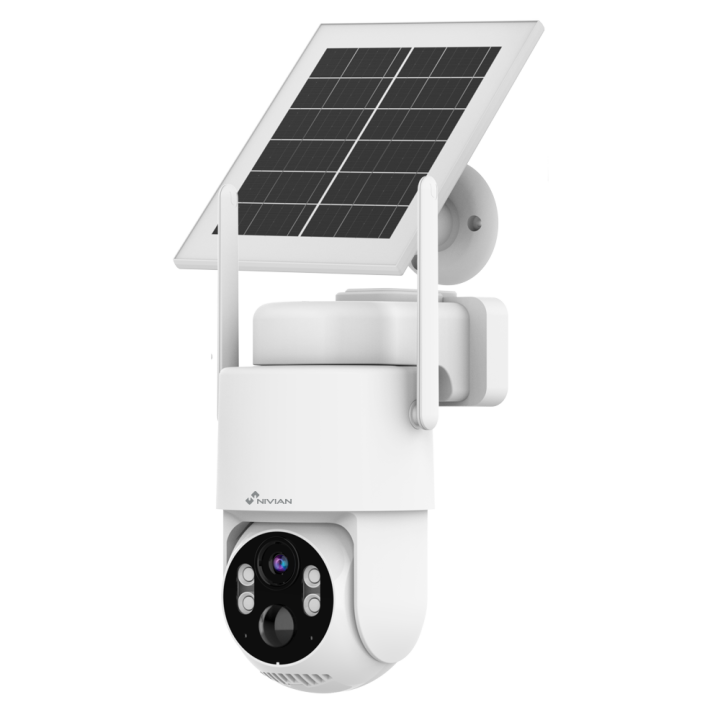 NIVIAN RETAIL NVS-IPC-09S-4G3Y-BATSOLAR 3MP PTZ IP-kamera Wi-Fi:llä, PoE, IP65, kaksoisvalaistuksella, microSD jopa 256 Gt