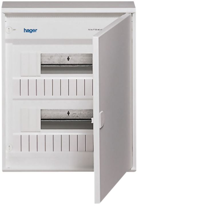 Hager VA24T Volta Surface-Mounted Enclosure, 2x12 MOD, IP30