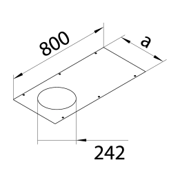 Hager BKAD400800R2 Pyöreä kansi 242mm BKF/BKW 400x800