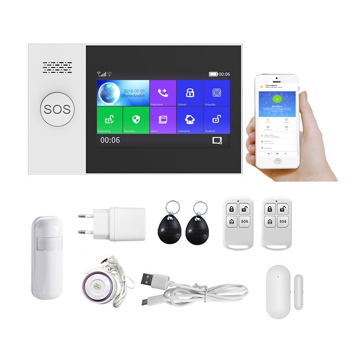 Tuya WiFi GSM RF433 MHz Alarm Control Panel 4.3" Touchscreen (5904496821147)