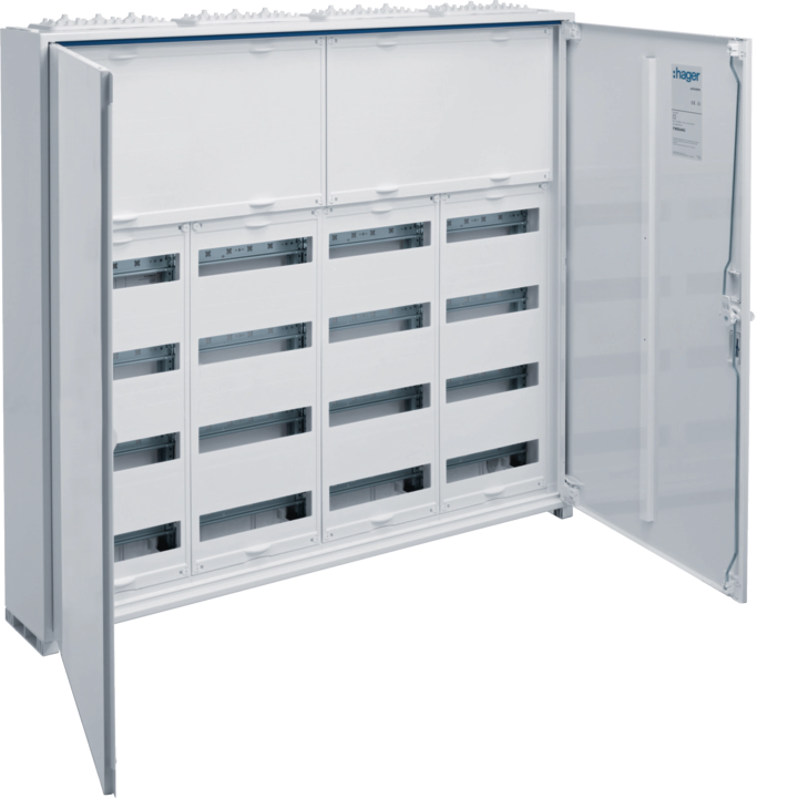 Hager FWB64N Universal Distribution Board Enclosure, 4x6 Rows, 150mm, 950x1050x161mm, IP44