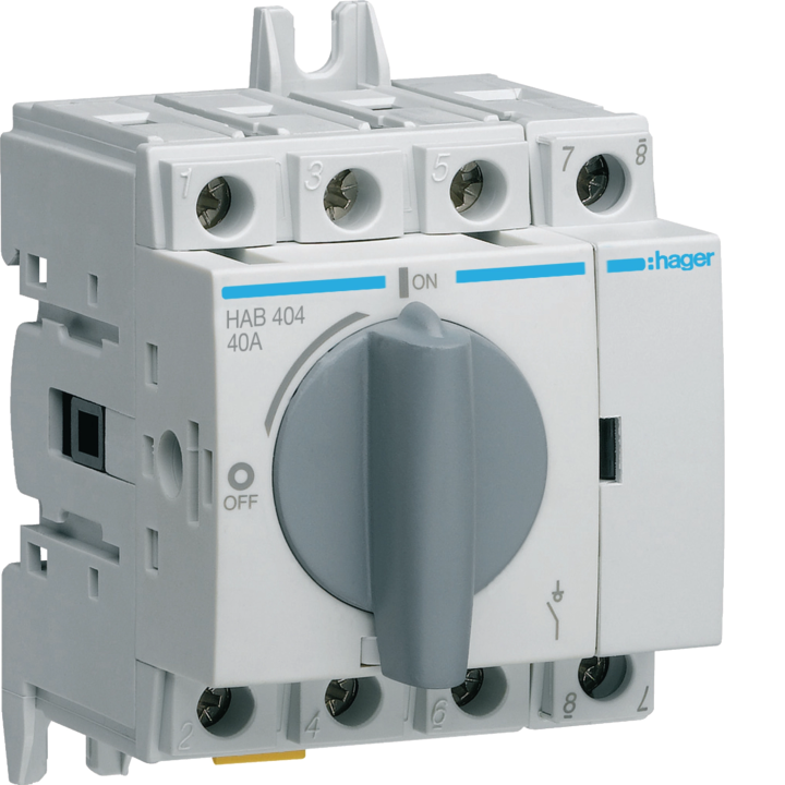 Hager HAB404 Load Break Switch 4P 40A