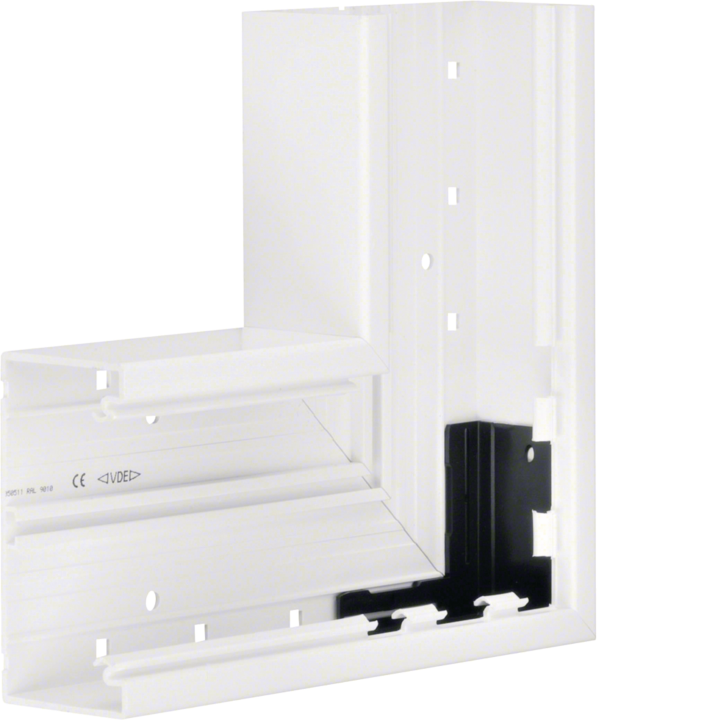 Hager L87759010 litteä kulma PVC RAL 7030 puhdas valkoinen mini kanavaan