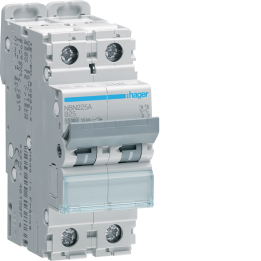 Hager NBN225 MCB 2P B-25A 10kA