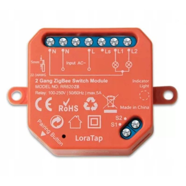 Releekontroller 2 ahelat ZigBee LR TUYA