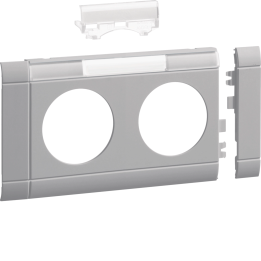 Hager GB080217035 Esiplaadi 2-osaline pistikupesa kaas 80 LF lg Valge