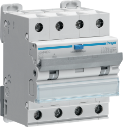 Автоматический выключатель Hager ADM460C RCBO, 4P, 6kA, C-25A, 30mA, Type A