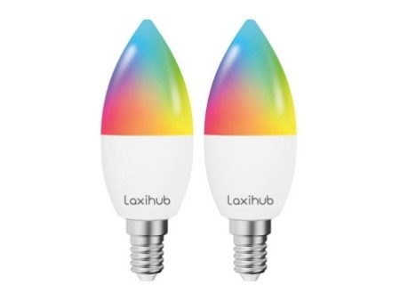 Laxihub Viedā LED spuldze WiFi BLE LAE14S E14 3.5W RGBW (2 pack) E14