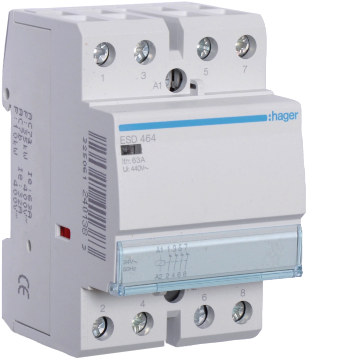 Hager ESD464 Contactor 63A 4NC 24V