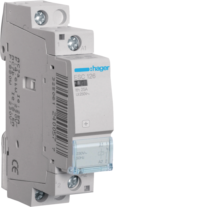 Hager ESC126 Contactor 25A 1NC 230V