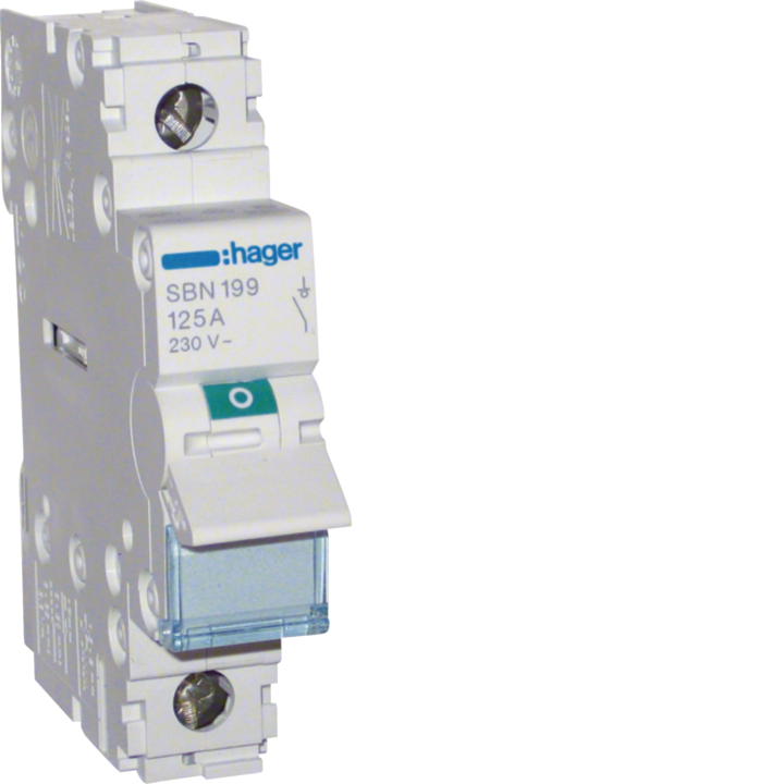 Hager SBN199 1P 125A Switch Isolator