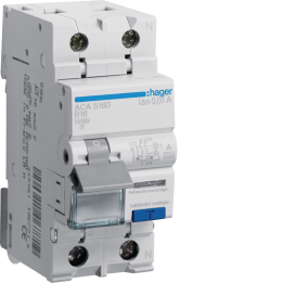 Hager ACA516D RCBO 1P+N 10kA B-16A 10mA Type A