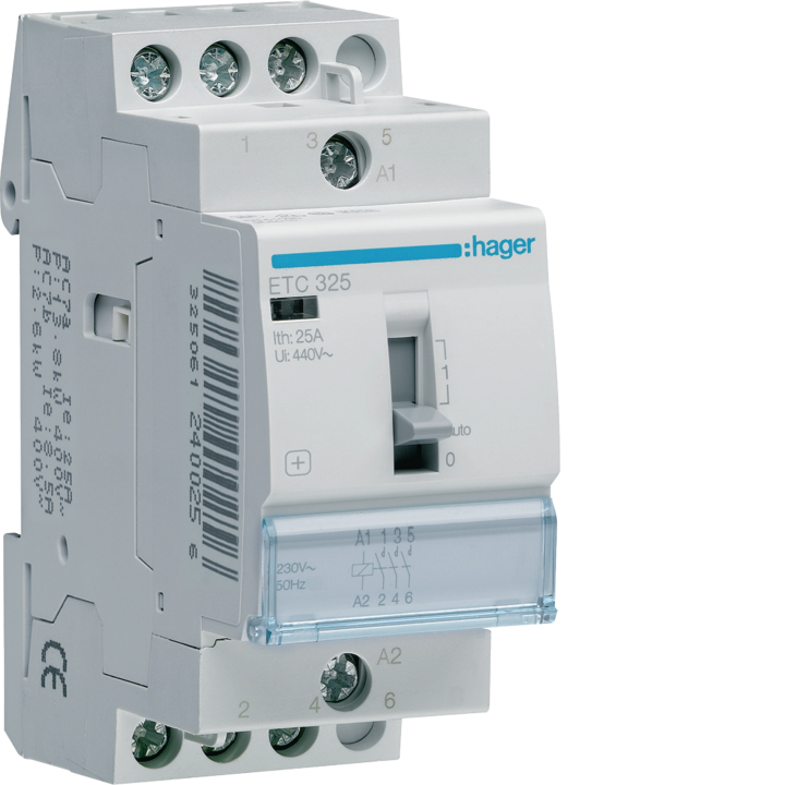 Hager ETC325 Night & Day Contactor 25A 3NO 230V