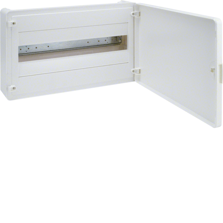 Hager VS118PD Surface-Mounted Distribution Board, 18 Modules, White Door