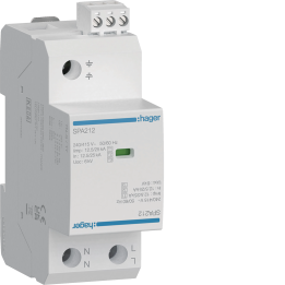 Hager SPA212 Surge Protective Device (SPD) Type 1+2+3 2P 12.5kA TN-S/TT