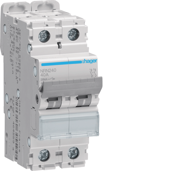 Hager NRN240 MCB 2P C-40A 20kA