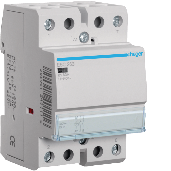 Hager ESC263 Contactor 63A 2NO 230V AC