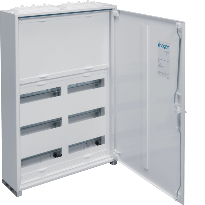 Hager FWB52N Distribution Board Enclosure, 2x5 Rows, 150mm, 800x550x161mm, IP44