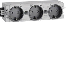 Hager GS30009011 3-grupu ligzda-Outlet Wago C-profils