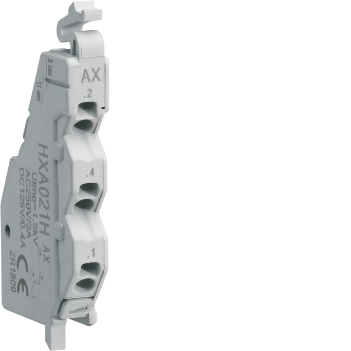 Hager HXA021H Auxiliary Contact Block 1NO+1NC 250VAC
