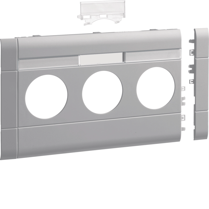 Hager GB10031K7035 Frontplate 3-Gang Socket BR 100 LF lg White