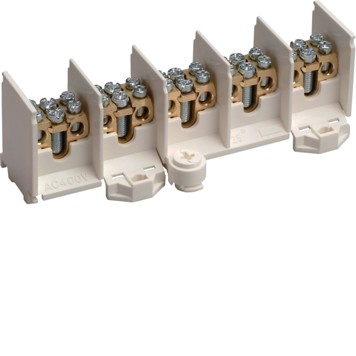 Hager K46N Branch Terminal, 5 Poles, 1x25 mm² / 2x16 mm²