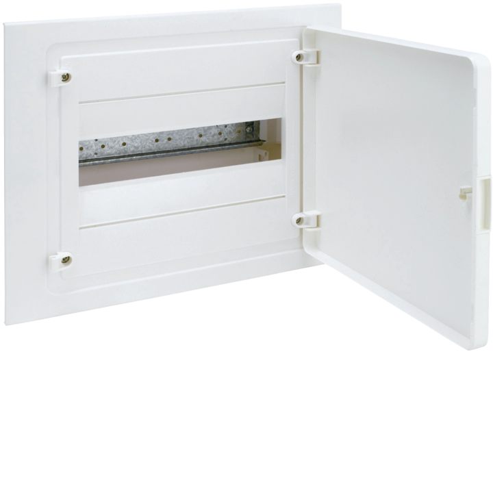 Hager VF112PD Flush-Mounted Distribution Board, 12 Modules, White Door