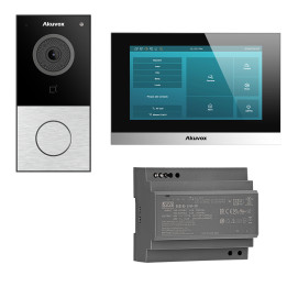 Akuvox E12S Video Intercom Kit - Outdoor Panel Silver + C313W-LP-2 7" näyttö