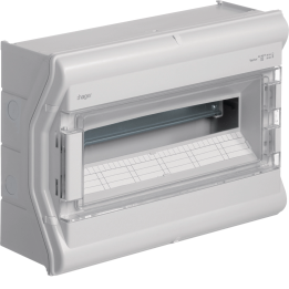Hager VE118PN Surface-Mounted Enclosure, IP65, 18 Modules