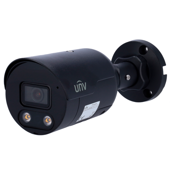 Цилиндрическая камера UNIVIEW EASY UV-IPC2122LE-ADF28KMC-WL-BLACK 2MP с Wi-Fi, PoE, IP67, ИК 30м, двойное освещение, True WDR 12