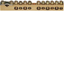 Клеммник латунный Hager K151, 85мм, 1x25мм² - 5x10/16мм²