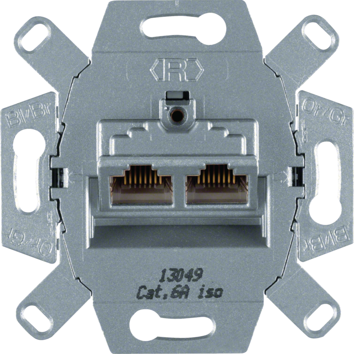 Hager G3140 duomenų lizdas 8/8 kontaktų ekranuotas, Cat6A