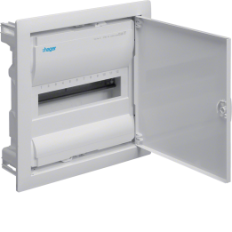 Hager VU12NK Flush-Mounted Enclosure, 1x12 Modules, IP30, White