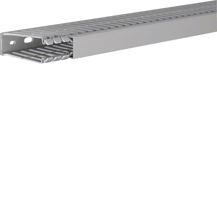 Hager BA780025 Slotted Panel Trunking 80x25mm Grey