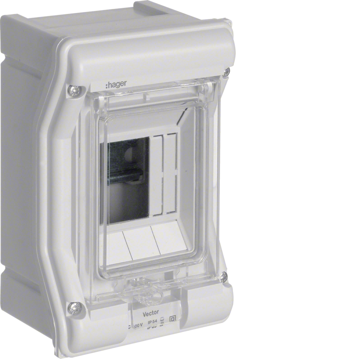 Hager VE103L Enclosure, IP5X, 3 Modules, Version AUT