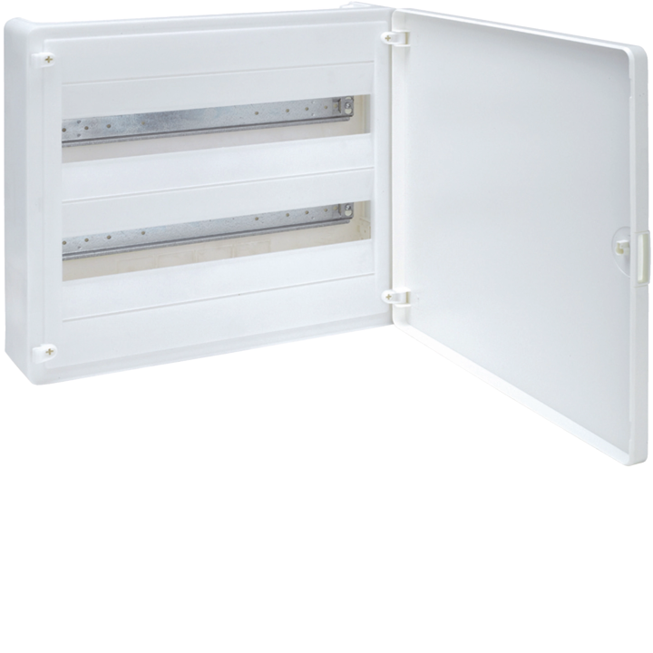 Hager VS218PZF Surface-Mounted Distribution Board, 36 Modules, White Door