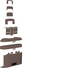 Hager ATA205088014 T Piece for ATEHA Trunking, 20x50mm, Brown