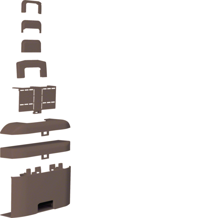 Hager ATA205088014 T Piece for ATEHA Trunking, 20x50mm, Brown